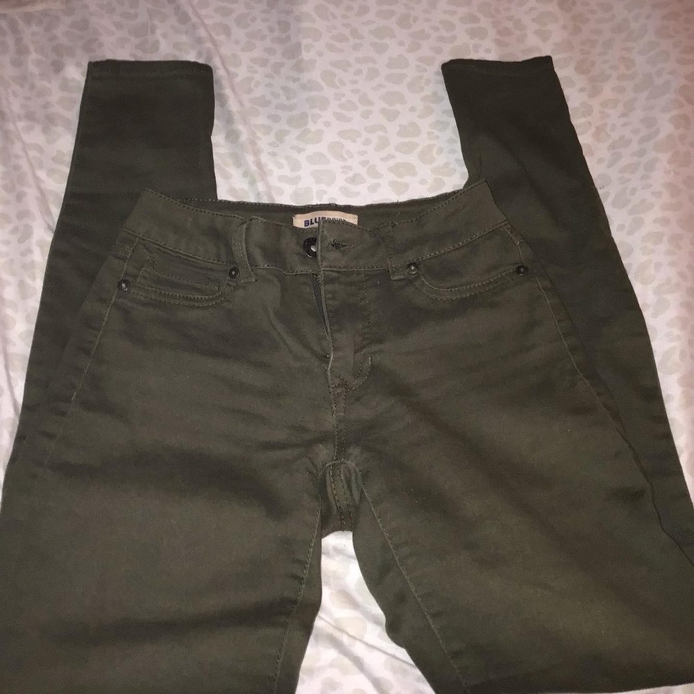 Blue Spice Olive Skinny Jeans